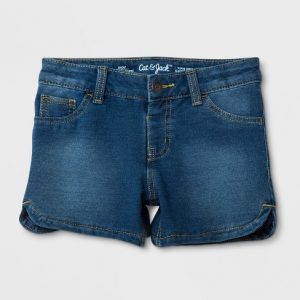 Girls’ Knit Denim Jeans Shorts